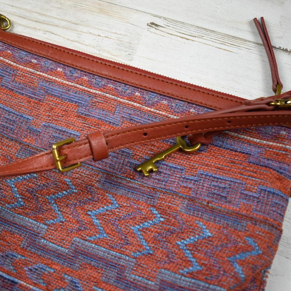 Fossil Fiona Multicolor Boho Geometric Print Fall… - image 5